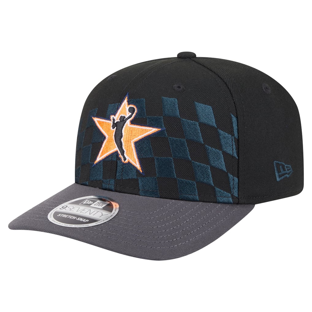  WNBA New Era 9SEVENTY Checkerboard Print Adjustable Hat - Black